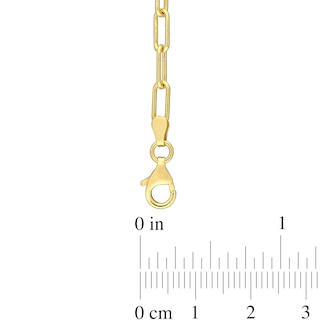 3.5mm Paper Clip Chain Bracelet in Sterling Silver with Gold-Tone Flash Plate - 7.5"|Peoples Jewellers