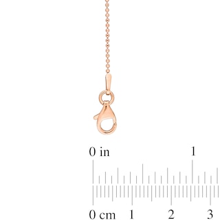 Men's 1.0mm Bead Chain Bracelet in Sterling Silver with Rose-Tone Flash Plate - 9"|Peoples Jewellers