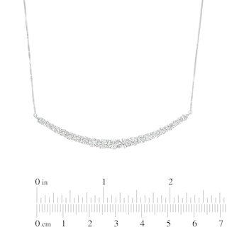 2.00 CT. T.W. Certified Lab-Created Diamond Graduated Curved Necklace in 14K White Gold (F/SI2)|Peoples Jewellers