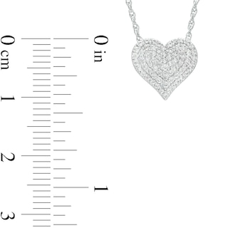 0.23 CT. T.W. Multi-Diamond Heart Necklace in Sterling Silver|Peoples Jewellers