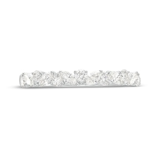 Monique Lhuillier Bliss 0.45 CT. T.W. Marquise and Round Diamond Anniversary Band in 18K White Gold|Peoples Jewellers