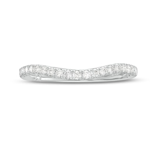 Monique Lhuillier Bliss 0.23 CT. T.W. Diamond Contour Anniversary Band in 18K White Gold|Peoples Jewellers