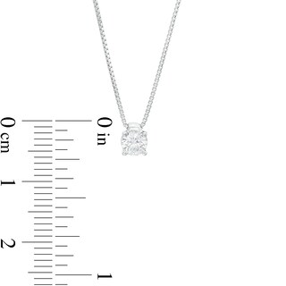 0.33 CT. Certified Lab-Created Diamond Solitaire Pendant in 14K White Gold (F/SI2)|Peoples Jewellers