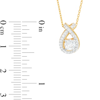0.50 CT. T.W. Certified Lab-Created Diamond Teardrop Twist Pendant in 14K Gold (F/SI2)|Peoples Jewellers