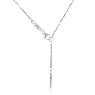 0.10 CT. T.W. Diamond Flower and Leaves Cross Pendant in Sterling Silver|Peoples Jewellers