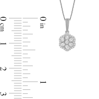 0.16 CT. T.W. Diamond Flower Frame Pendant in 10K Gold|Peoples Jewellers