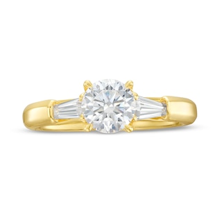 1.33 CT. T.W. Certified Lab-Created Diamond Three Stone Engagement Ring in 14K Gold (F/VS2)|Peoples Jewellers
