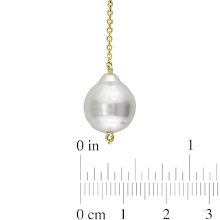 11.0-13.0mm South Sea Cultured Pearl Bead Station Necklace in 14K Gold|Peoples Jewellers