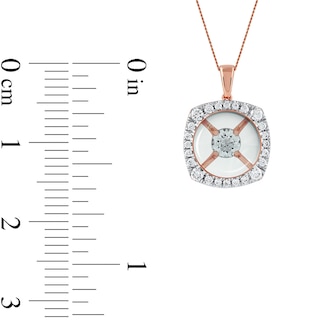 0.25 CT. T.W. Quad Diamond Flower Pendant in 10K Rose Gold|Peoples Jewellers