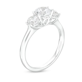 1.50 CT. T.W. Diamond Past Present Future® Engagement Ring in 14K White Gold|Peoples Jewellers