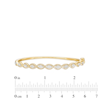0.50 CT. T.W. Marquise-Shaped Multi-Diamond Twist Bangle in 10K Gold|Peoples Jewellers