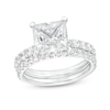 Thumbnail Image 1 of 3.00 CT. T.W. Certified Princess-Cut Lab-Created Diamond Bridal Set in 14K White Gold (F/SI2)