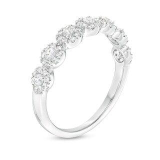 0.50 CT. T.W. Multi-Diamond Anniversary Band in 10K White Gold|Peoples Jewellers