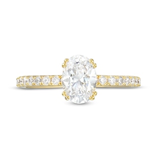 1.29 CT. T.W. Oval Diamond Engagement Ring in 14K Gold (I/SI2)|Peoples Jewellers