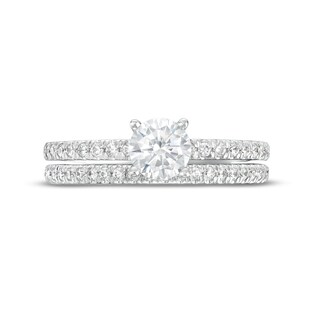 Canadian Certified Centre Diamond 1.33 CT. T.W. Bridal Set in 14K White Gold (I/I1)|Peoples Jewellers