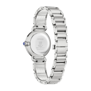 Ladies' Citizen Eco-Drive® L Mae Diamond Accent Silver-Tone Watch with Mother-of-Pearl Dial (Model: EM1060-52N)|Peoples Jewellers