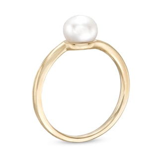 6.0mm Freshwater Cultured Pearl Bypass Ring in 10K Gold|Peoples Jewellers