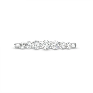 0.50 CT. T.W. Canadian Certified Diamond Seven Stone Anniversary Band in 14K White Gold (I/I1)|Peoples Jewellers