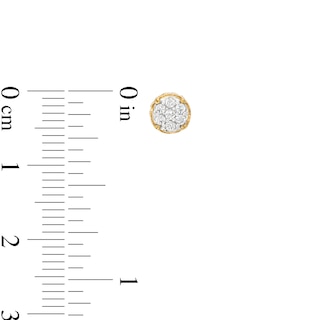Men's 0.145 CT. T.W. Multi-Diamond Profile Curb Chain Stud Earrings in 10K Gold|Peoples Jewellers