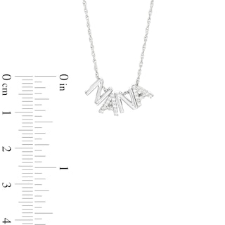 0.065 CT. T.W. Diamond "N A N A" Charm Necklace in Sterling Silver|Peoples Jewellers