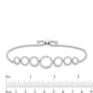 Circle of Gratitude® Collection 0.25 CT. T.W. Diamond Journey Twists Bolo Bracelet in Sterling Silver - 9.5"|Peoples Jewellers