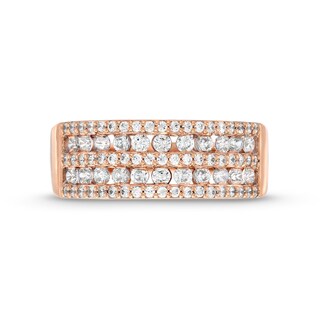 CT. T.W. Diamond Multi-Row Band in 10K Rose Gold|Peoples Jewellers