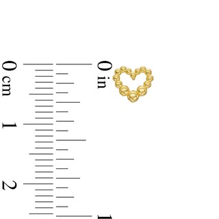 Polished Bubble Heart Stud Earrings in 10K Gold|Peoples Jewellers