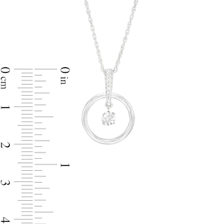 Unstoppable Love™ Diamond Accent Dangle Circle Pendant in Sterling Silver|Peoples Jewellers