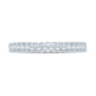 0.23 CT. T.W. Diamond Lattice-Style Stackable Band in 10K White Gold|Peoples Jewellers