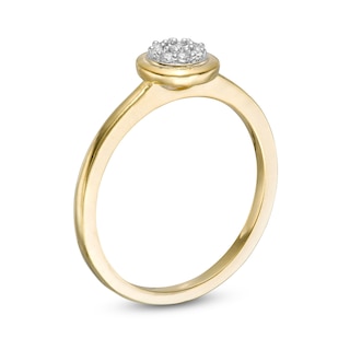 0.065 CT. T.W. Multi-Diamond Bezel Promise Ring in 10K Gold|Peoples Jewellers