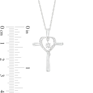 Unstoppable Love™ Diamond Accent Dangle Cross Pendant in Sterling Silver|Peoples Jewellers
