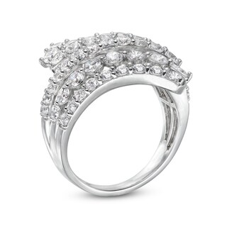 3.00 CT. T.W. Diamond Multi-Row Bypass Ring in 10K White Gold|Peoples Jewellers