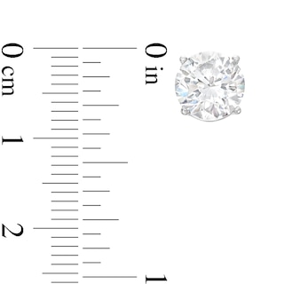 CT. T.W. Certified Lab-Created Diamond Solitaire Stud Earrings in 14K White Gold (I/SI2)|Peoples Jewellers