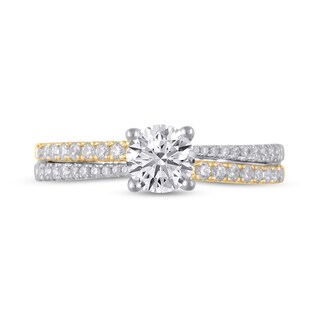1.23 CT. T.W. Diamond Double Row Engagement Ring in 14K Two-Tone Gold (I/I1)|Peoples Jewellers