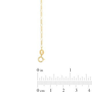 1.3mm Figaro Chain Anklet in Solid 14K Gold - 10"|Peoples Jewellers
