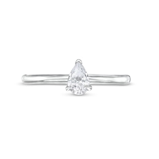 0.48 CT. Pear-Shaped Diamond Solitaire Ring in 14K White Gold (I/I2)|Peoples Jewellers
