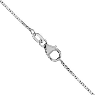 0.7mm Box Chain Necklace in 18K White Gold - 18"|Peoples Jewellers