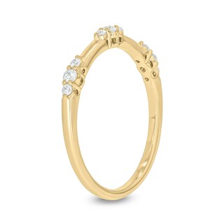 0.145 CT. T.W. Diamond Bamboo Stackable Band in 10K Gold|Peoples Jewellers