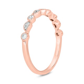 0.18 CT. T.W. Diamond Paisley Stackable Band in 10K Rose Gold|Peoples Jewellers