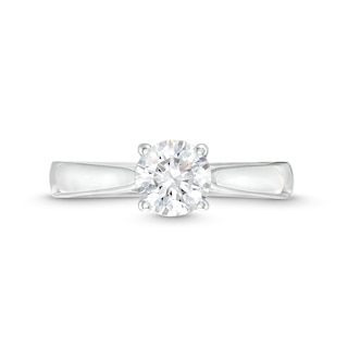 1.00 CT. Certified Lab-Created Diamond Solitaire Engagement Ring in 18K White Gold (F/VS2)|Peoples Jewellers