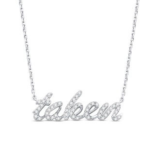 0.23 CT. T.W. Diamond "taken" Necklace in Sterling Silver - 19"|Peoples Jewellers