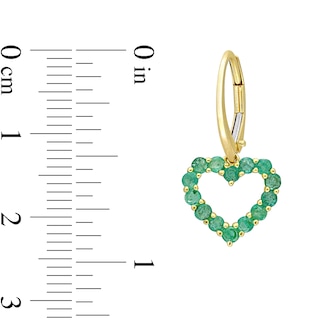 Emerald Heart Necklace, Ring and Drop Earrings Set in 10K Gold|Peoples Jewellers