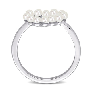 Freshwater Cultured Pearl Outline Heart Ring in 14K Gold|Peoples Jewellers