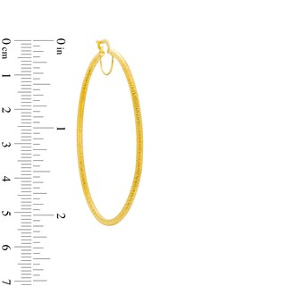 Diamond-Cut 50.0mm Hoop Earrings in 14K Gold|Peoples Jewellers