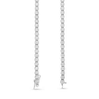10.00 CT. T.W. Certified Lab-Created Diamond Diamond Tennis Necklace in 10K White Gold (I/I1) - 18"|Peoples Jewellers