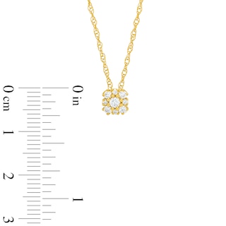 0.20 CT. T.W. Diamond Cushion Flower Pendant in 10K Gold|Peoples Jewellers