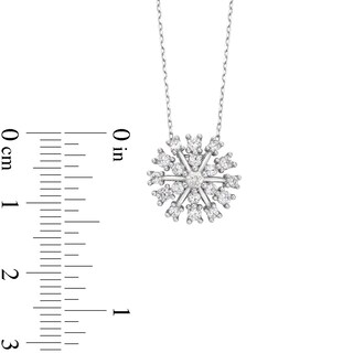 0.50 CT. T.W. Diamond Snowflake Pendant in Sterling Silver|Peoples Jewellers