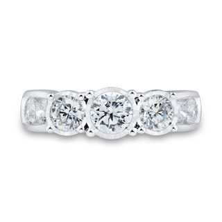 1.95 CT. T.W. Diamond Three Stone Engagement Ring in 14K White Gold (I/I2)|Peoples Jewellers