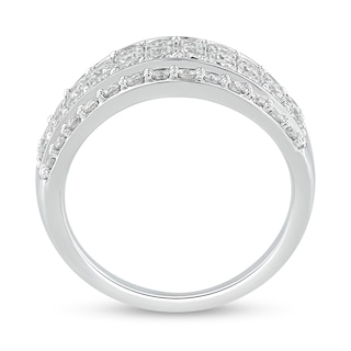 1.95 CT. T.W. Diamond Edge Multi-Row Ring in 14K White Gold|Peoples Jewellers