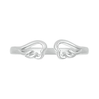 Angel Wings Wrap Toe Ring in 10K White Gold|Peoples Jewellers